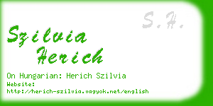 szilvia herich business card